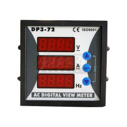 Multimedidor de Grandeza Digital DP3-72 V+A+HZ - Stark