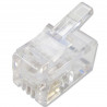 Plug RJ11 Mini 4 Vias M4P4 Para Telefone