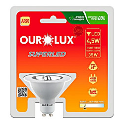 Lâmpada LED AR70 GU10 2700K - Ourolux