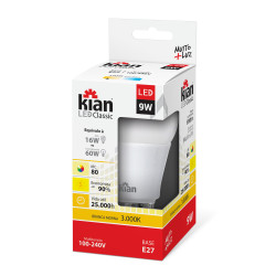 Lâmpada LED Kian 9W Branca Quente