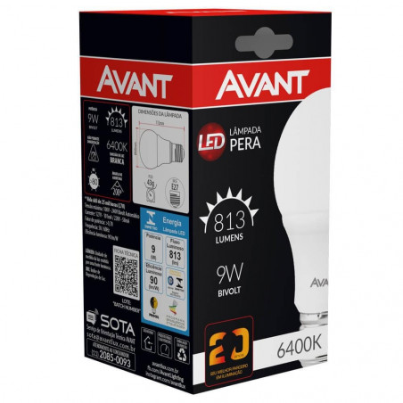 Lâmpada LED Avant 9W Branca Fria