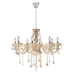 Lustre Nice 8 Lâmpada Champanhe