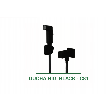 Ducha Higienica C-81 1/4 Volta Gatilho Metal Preto - Metalplas