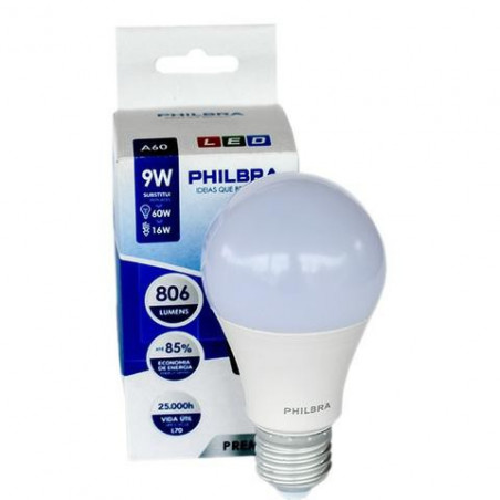 Lâmpada LED 9W Bivolt 6500K Philbra