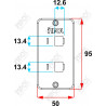 Tampa para Tomada PVC Para Condulete 3/4 Cinza Escuro 2RJ45 - Inpol