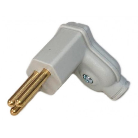 Plug Macho 2P+T 10A Triangulo Pequeno PLD6-3 Branco - Margirius