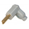 Plug Macho 2P+T 10A Triangulo Pequeno PLD6-3 Branco - Margirius