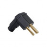 Plug Macho 2P+T 10A Triangulo Pequeno PLD6-3 Preto - Margirius