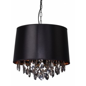 Lustre Hemera Tecido e Cristais 2L E-27 - TASCHIBRA