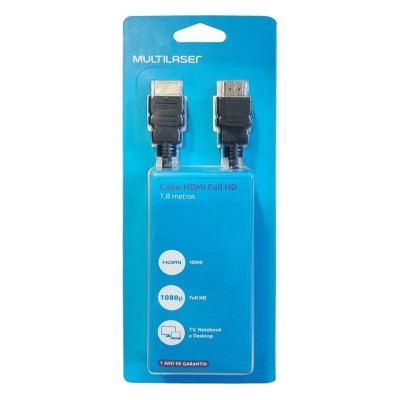 Cabo HDMI de Alta Definição 2.0 com 3m - Multilaser