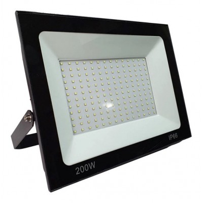 Refletor LED 200W 6500k Bivolt Externo Preto A TOP