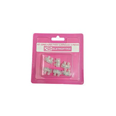 Kit Conector 6un P/Eletrofita 9X3 15A Rosa