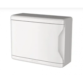 Quadro de Distribuição Sobrepor para 11 Disjuntores NEMA ou 16 Disjuntores DIN - PVC Branco -KRONA