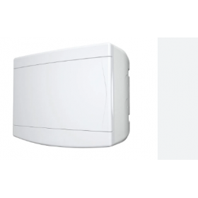 Quadro de Distribuição Sobrepor para 6 Disjuntores NEMA ou 8 Disjuntores DIN - PVC Branco - KRONA