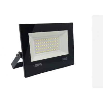 Refletor LED 100W Azul Bivolt Externo Preto A.LED