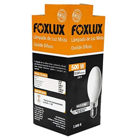 Lâmpada Luz Mista Foxlux 500W E40