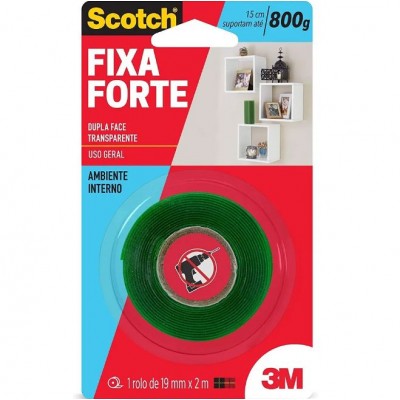 Fita Dupla Face 3M Extra Forte 19MM X 2MT - SCOTCH