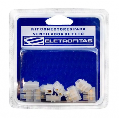 Kit Conector 10 unidades Para Eletrofita 5X5 10A Azul