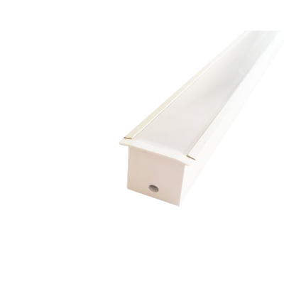 Perfil de Embutir Risque Para Fita LED 2000X43X35 Branco