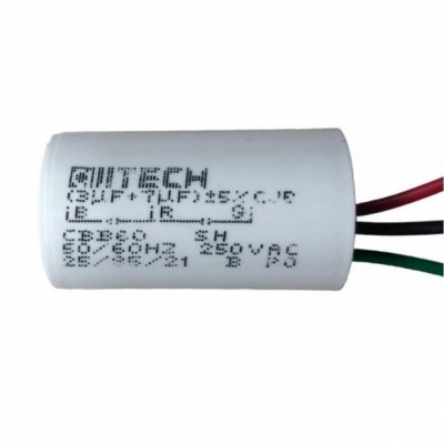 Capacitor Para Ventilador 3uf + 7uf ( 10uf ) 3 Fios