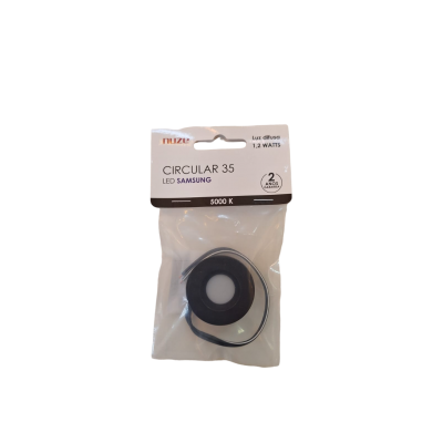 Luminária Pontual Redonda Led 1,2W 5000K 20.44 Preto