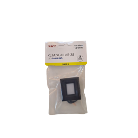 Luminária Pontual Retangular Led 1,2W 3000K 20.17 Preto