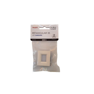 Luminária Pontual Retangular Led 1,2W 5000K 20.25 Branco