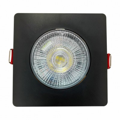 Spot Embutir LED Quadrado Preto 5W 3000K - AVANT