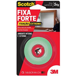 Fita Dupla Face Scotch 3M Fixa Forte 24MMX2MT