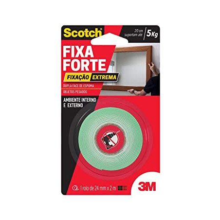 Fita Dupla Face Scotch 3M Fixa Forte 24MMX2MT