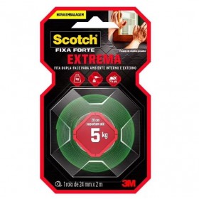 Fita Dupla Face Scotch 3M Extra Forte 24MMX2MT