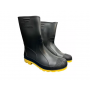 Bota Vulcabras Pvc Preta Com Solado Amarelo Cano Médio Tamanho 41