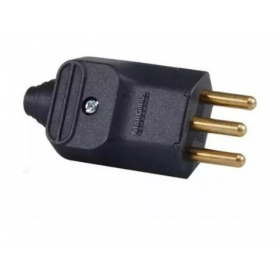 Plug 3 Pinos 10a Macho Pld11-3 Preto Margirius