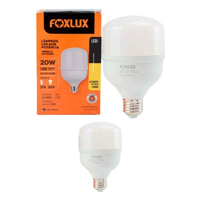 Lâmpada LED 20W HP Bivolt 3000K - FOXLUX