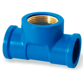 Tê Soldável E Rosca 25 X 3/4 Bucha Latão Azul - KRONA