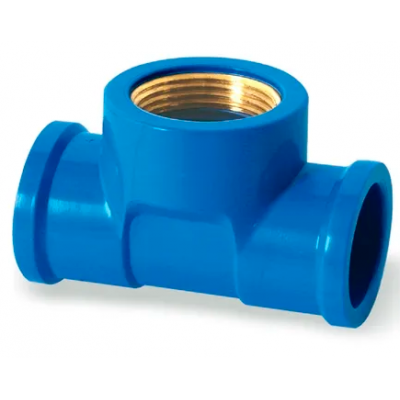 Tê Soldável E Rosca 25 X 3/4 Bucha Latão Azul - KRONA
