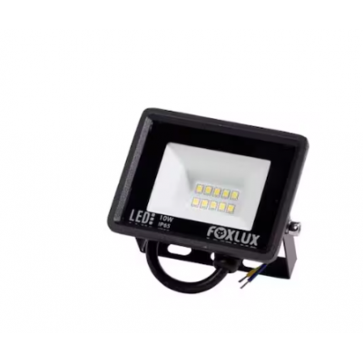 Refletor LED 10W 3000k Bivolt Externo Preto - Foxlux/Similar