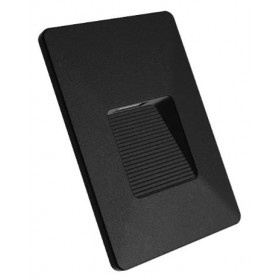 Balizador Parede Effect Wash led 2w 2x4 2700K Preto - Avant