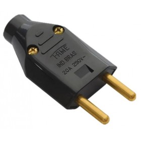 Plug Macho 2P 20A 2141 Preto - FAME