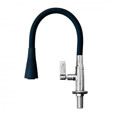 Torneira 4196 C-34 Lavador Giratorio Mesa 1/4 Volta Preto - Metalplas