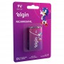 Bateria 9V Alcalina Recarregável - Elgin