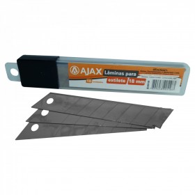Lamina Para Estilete 18MM Com 10 Unidades - Ajax