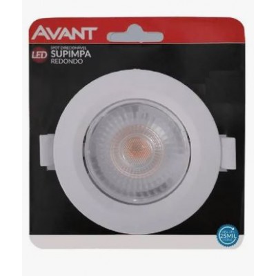 Spot Embutir LED Redondo Branco 5W 6500K - AVANT