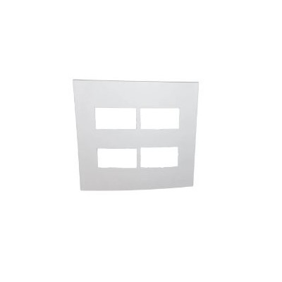 Placa 4 x 4 - 4 Postos Sem Suporte - Linha Sleek - branco - Margirius