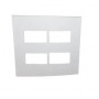 Placa 4 x 4 - 4 Postos Sem Suporte - Linha Sleek - branco - Margirius