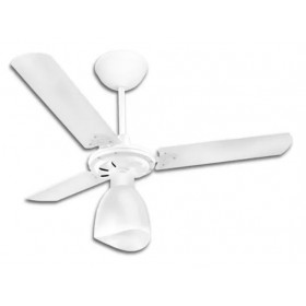 Ventilador Teto Super Delta Ligth Branco 3 Pás Globo Aberto 127v