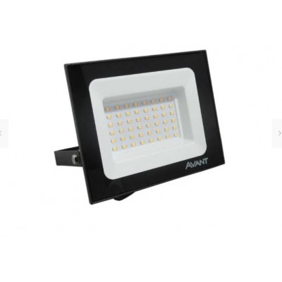 Refletor LED 50W 3000K Bivolt Externo Preto - AVANT/ SIMILAR