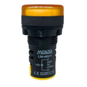 Sinaleiro LED 110V Amarelo - Metaltex ou Similar