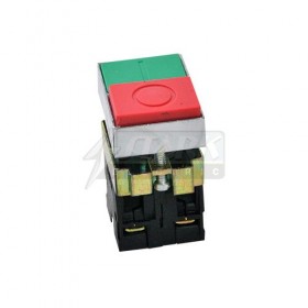 Botão faceado duplo com visor amarelo – 1NA + 1NF s/ gravação -Metaltex ou Similar