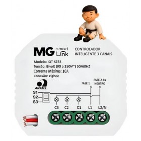 Controlador Inteligente 3 Canais Zigbee Margirius